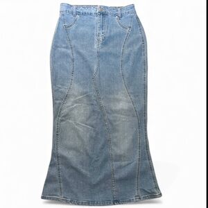 Forever 21 Denim Maxi Skirt | Mermaid Style |